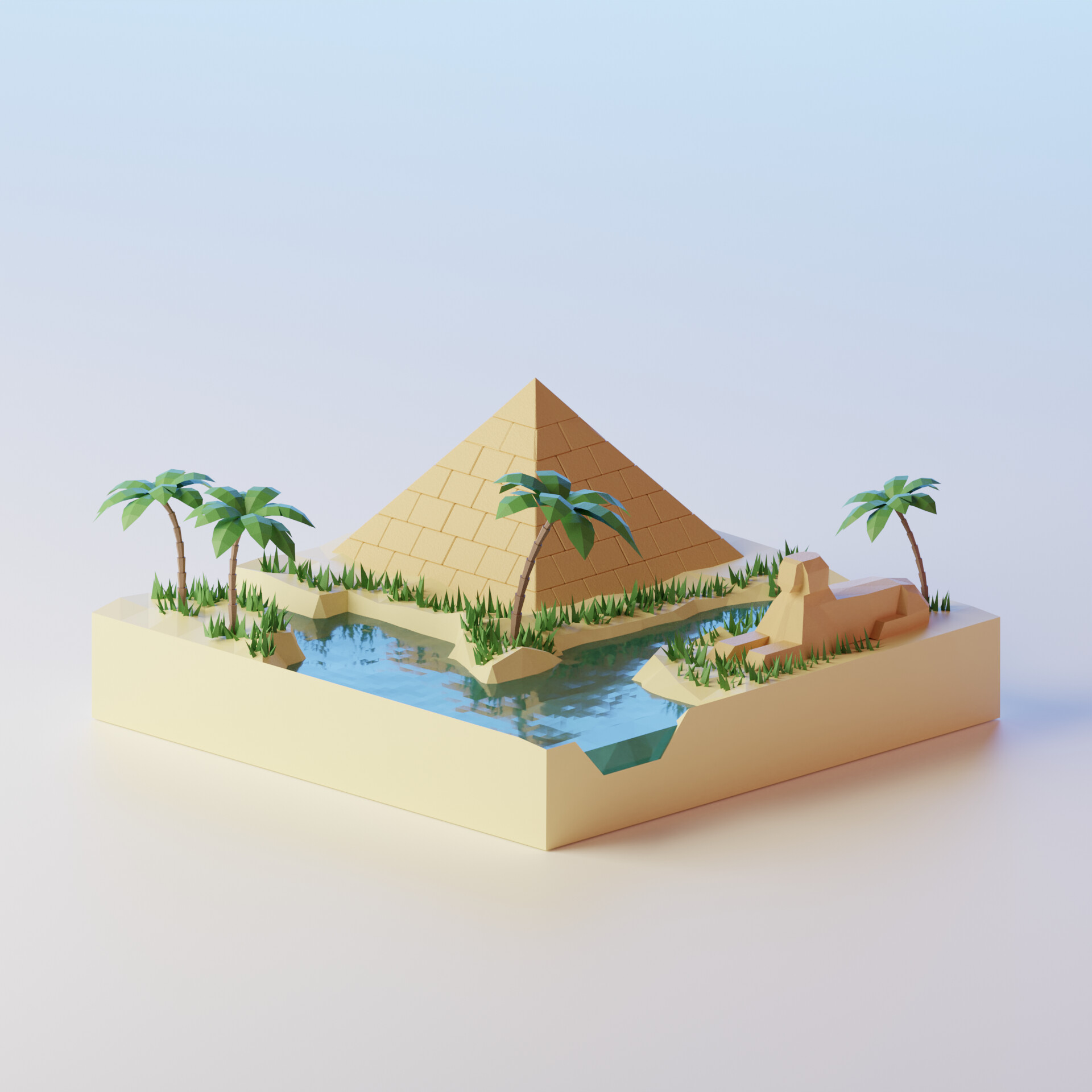 John Afonso - Egypt - Low Poly Art