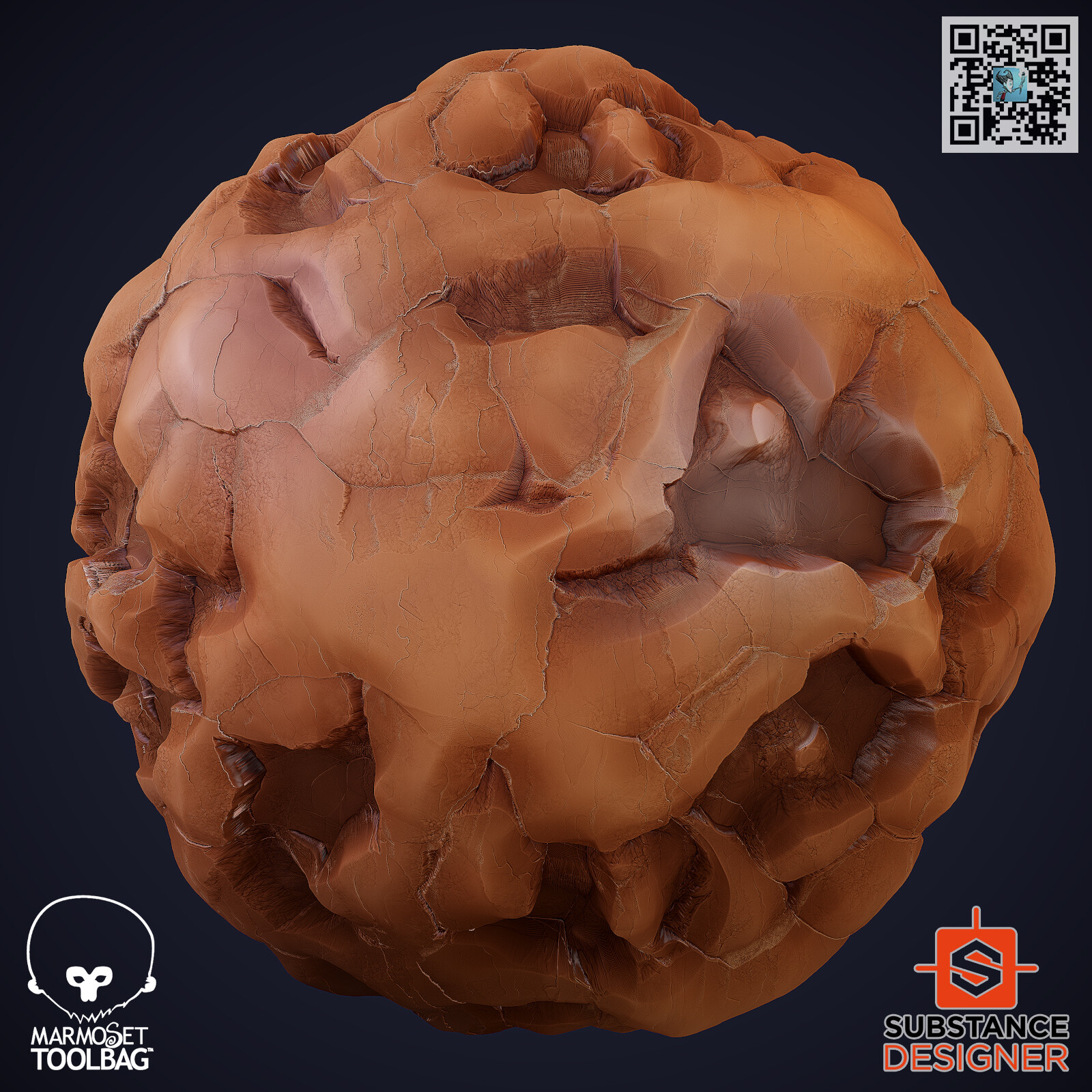 Stylized Clay Cliff Generator | PBR | 4K | PNG | SBSAR