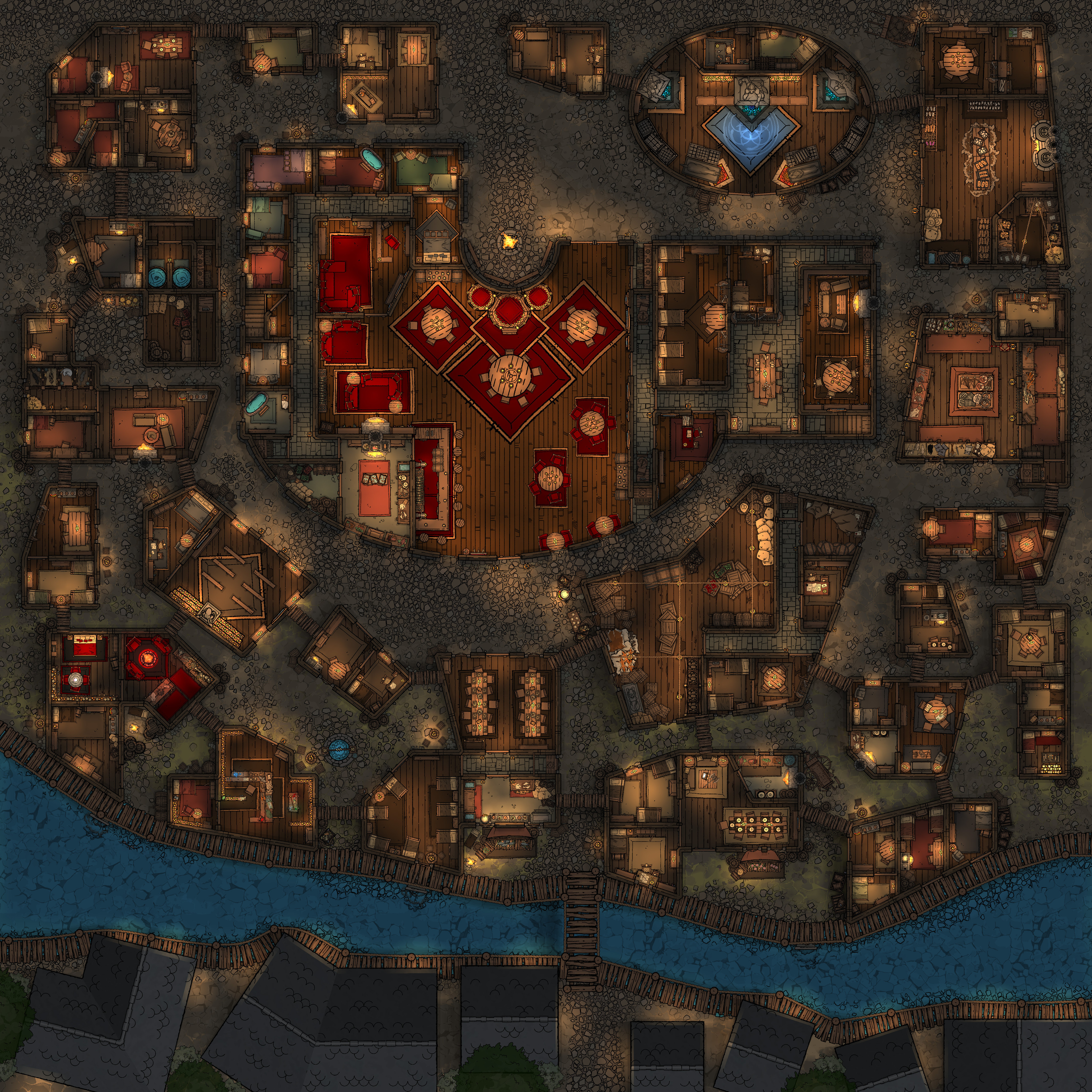 The "Bent Coin" Brothel &amp; Surrounding City/Shops [45 x 45] - Ground Level