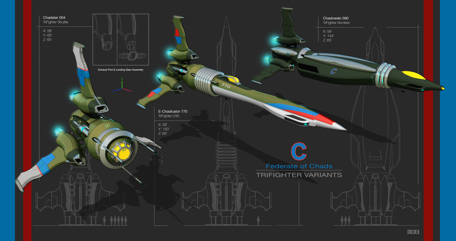 Modular multi-role space fighters from the Federate of Chads