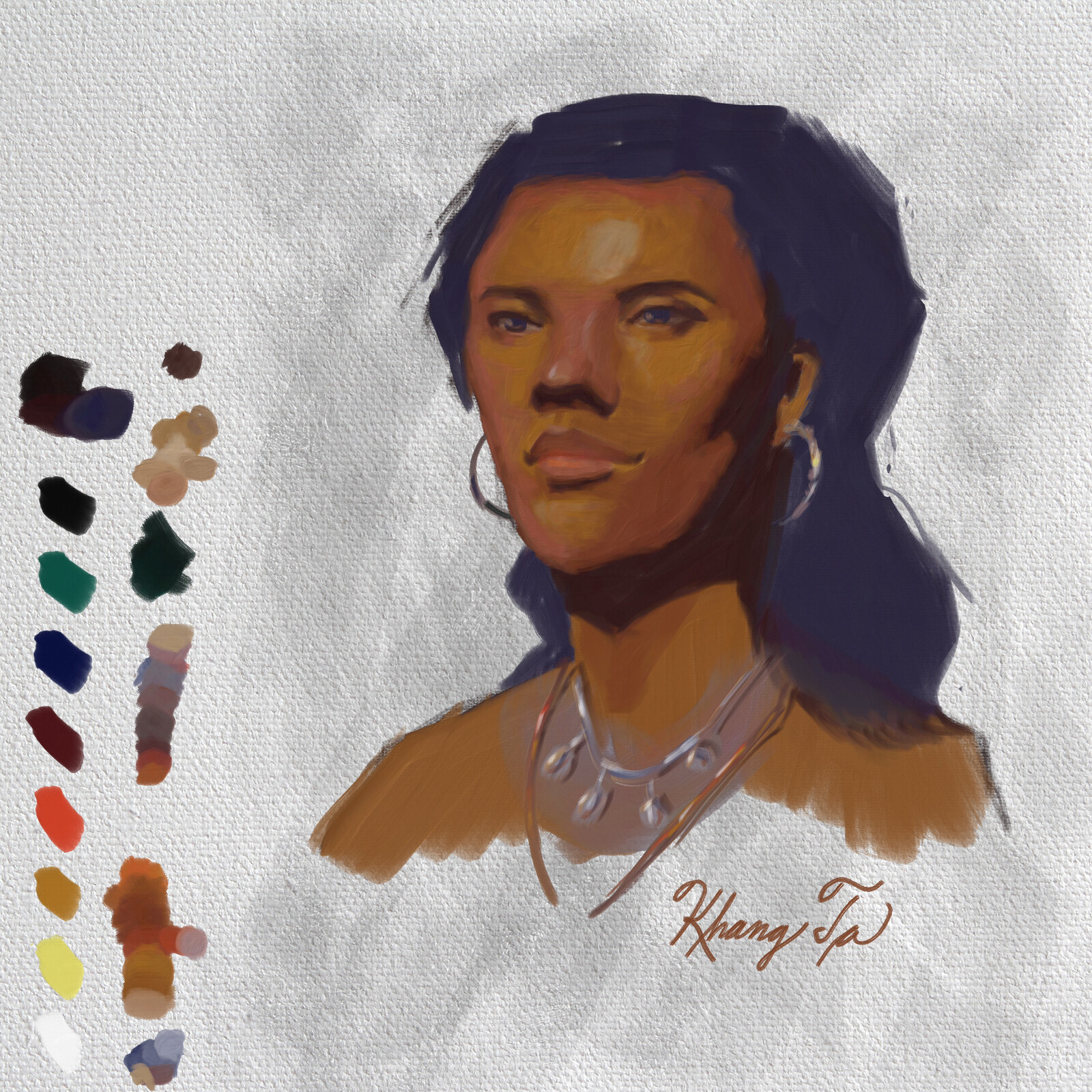 Khang Ta Portrait Painting Practice 12