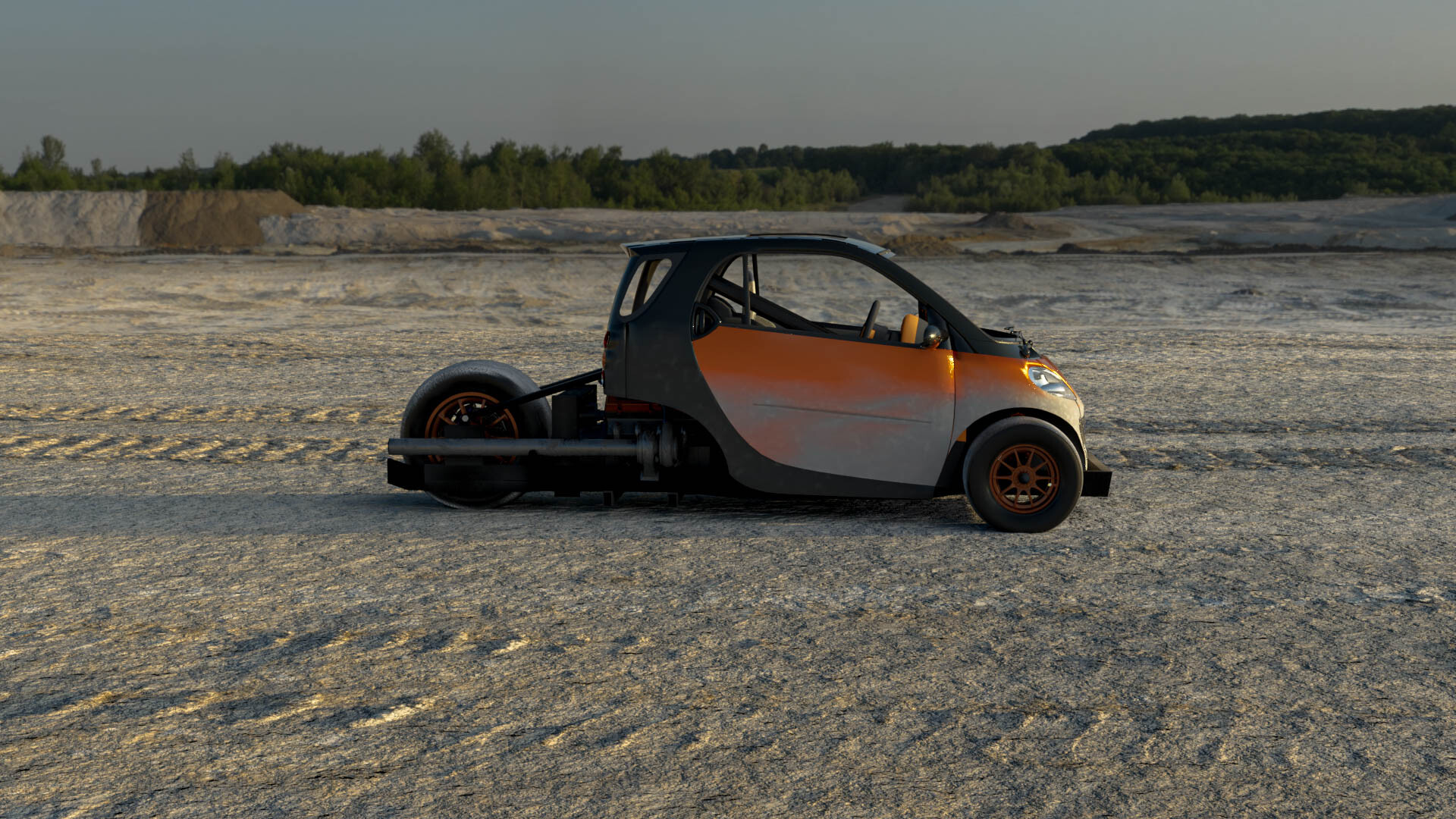 Smart hotsell trike car