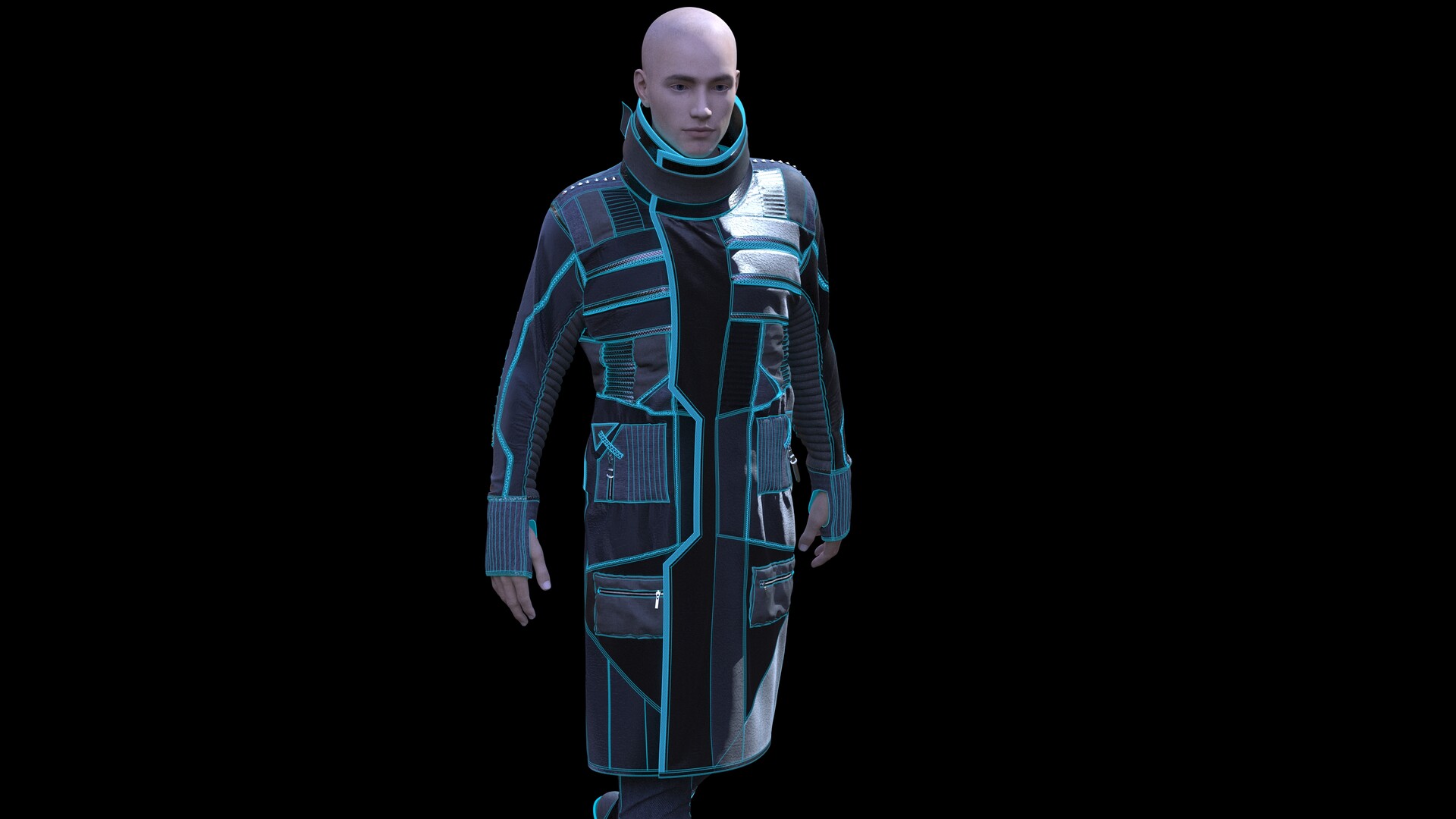 ArtStation - Sci-Fi / Cyberpunk Male Clothing.