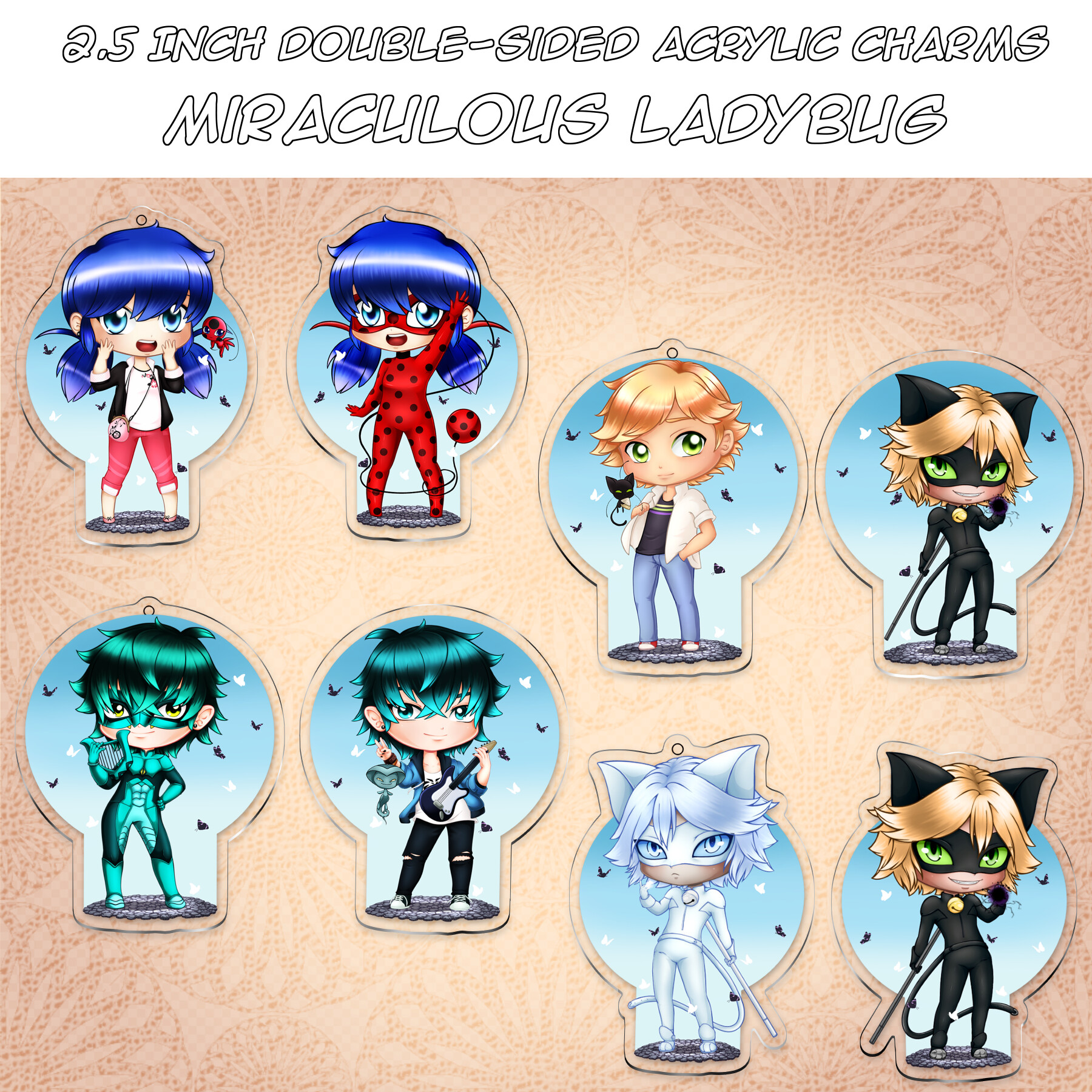 Miraculous keychain on sale