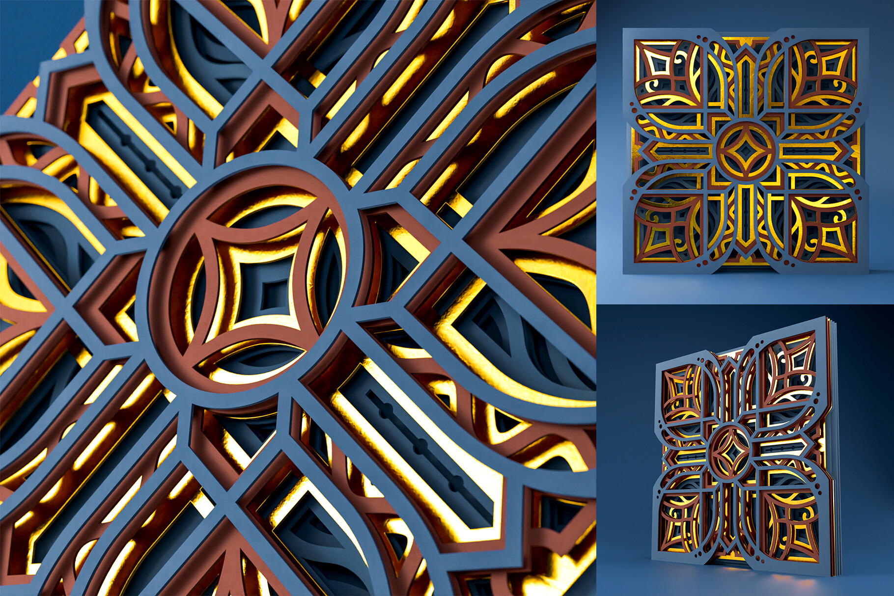 Download Artstation Mandala Md03 3d Layered Svg Cut File Ioan Decean