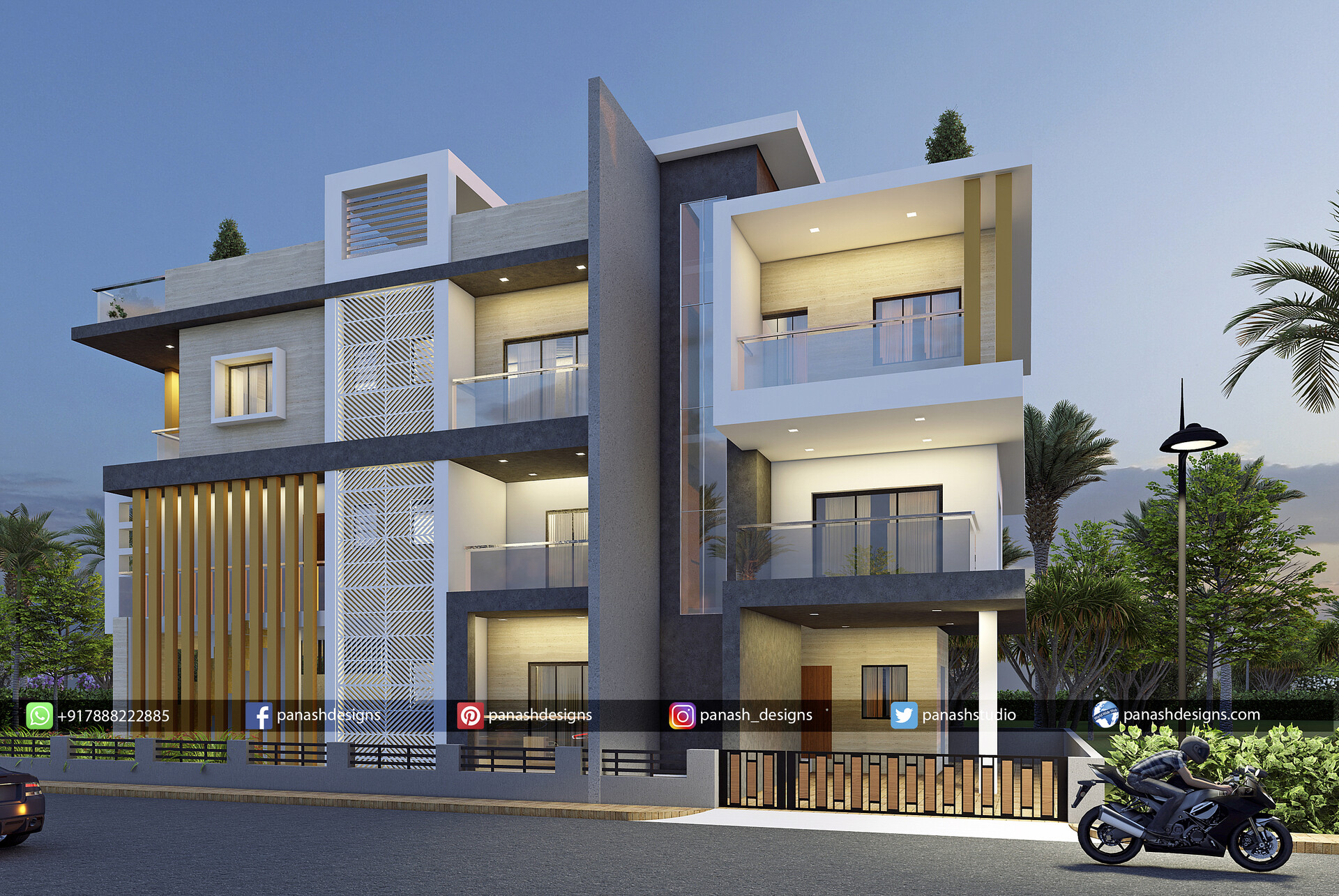 Artstation Three Storey House Panash Designs