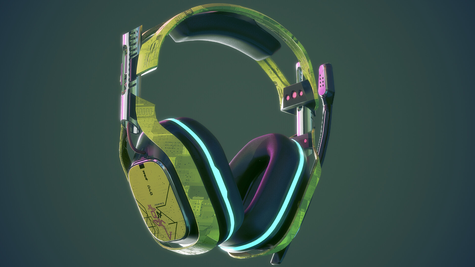 Cyberpunk headphone store