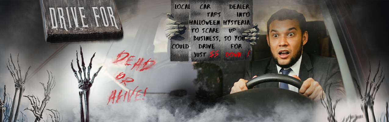 Halloween Car Dealer Banner Ad