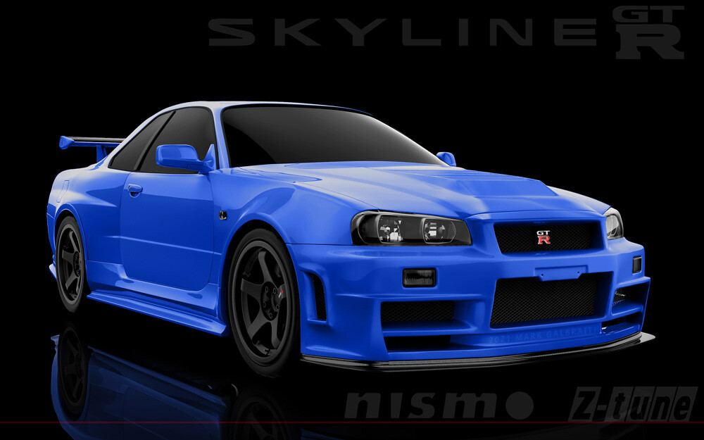 Artstation 05 Nissan Skyline Gt R Z Tune Mark Galbraith