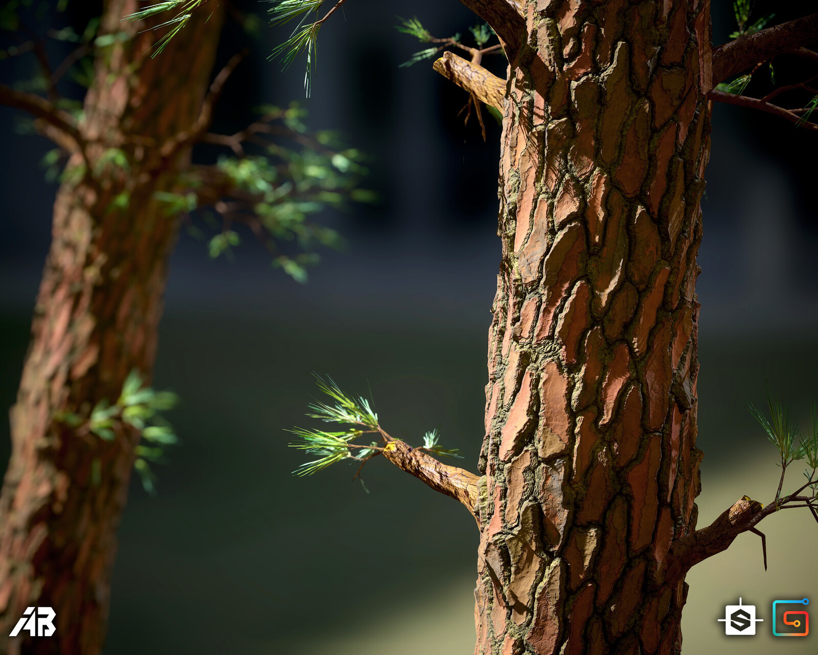 Pine Bark Material Result