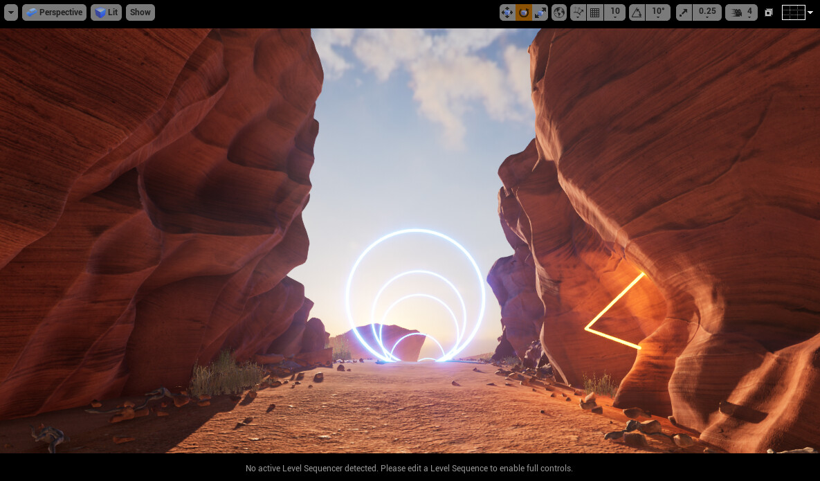 The canyon in unreal engine