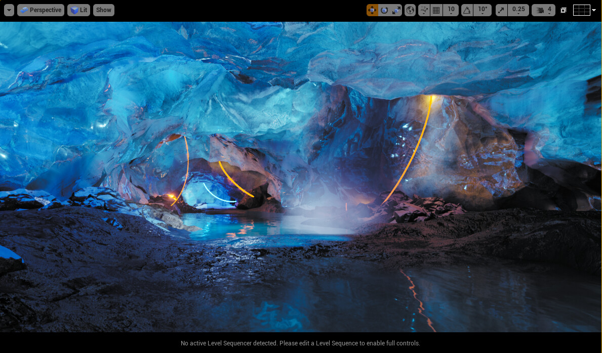 the ice cave in unreal engine