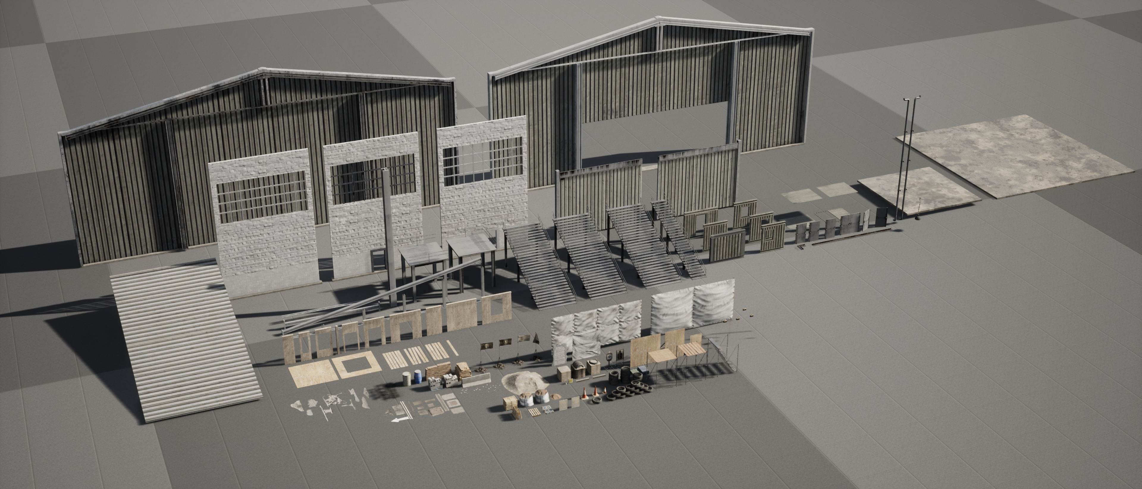 All assets created for the scene.