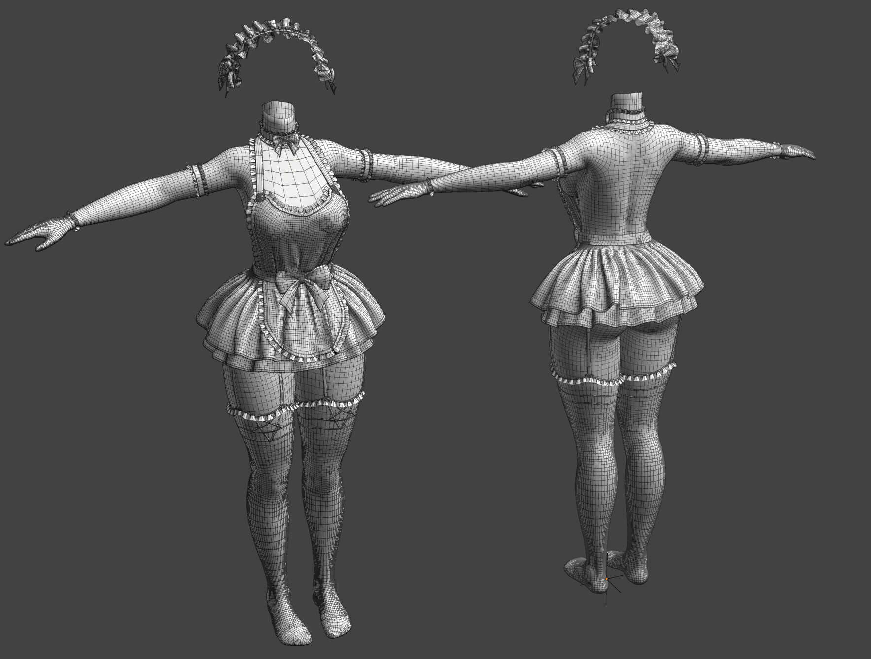 Artstation Maid Outfit And Body Base Commission Floatharr