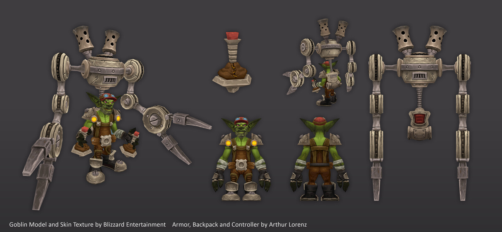 Tinker Model | Goblin Model and Skin Texture by Blizzard Entertainment, Armor Texture, Armor, Controller and Backpack Models by me