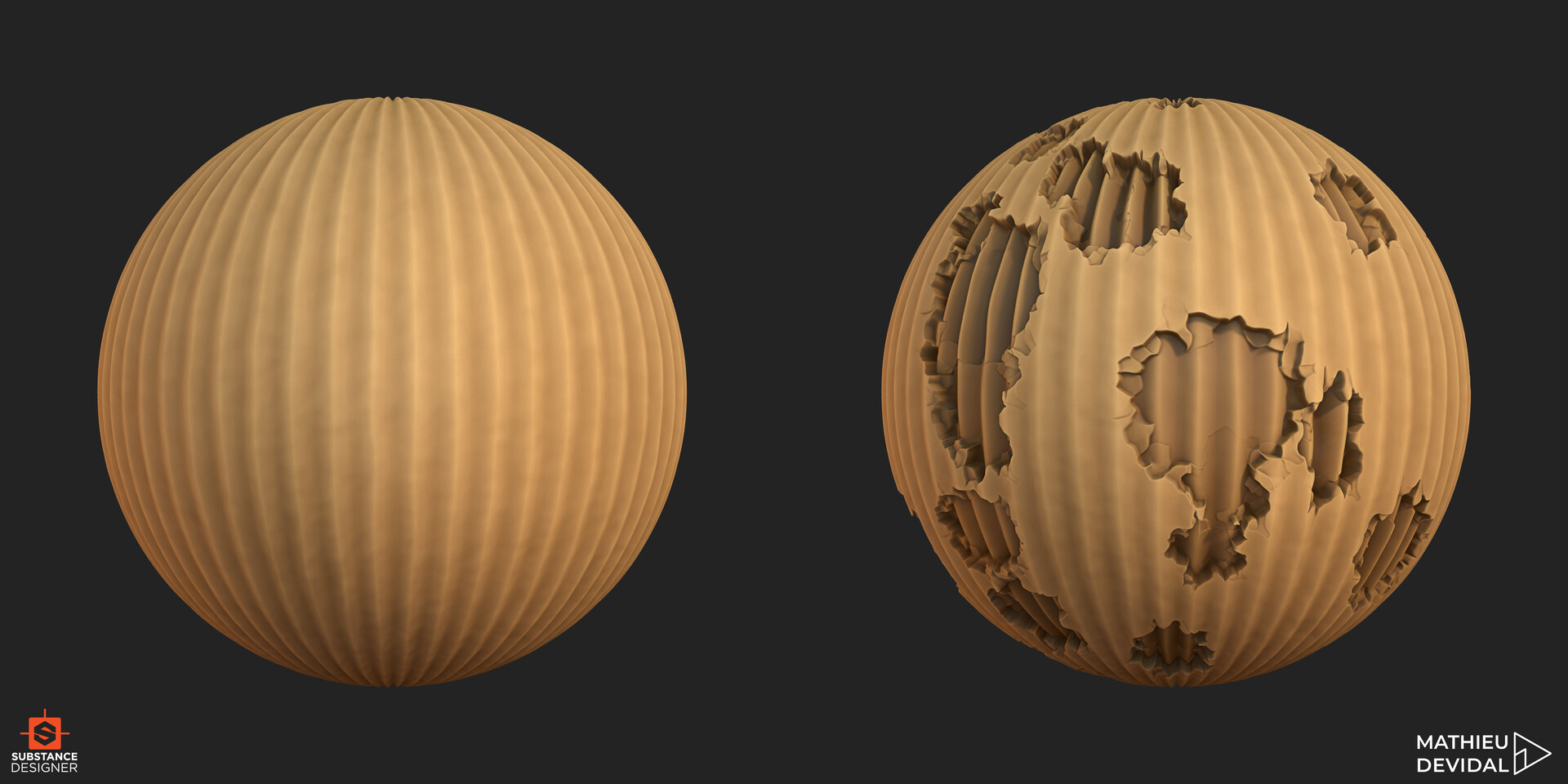 ArtStation Stylized Cardboard Material Substance Designer