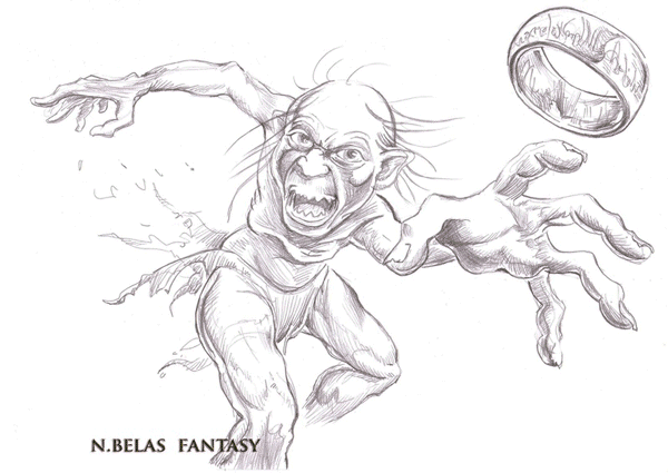 Artstation Golum Smeagol And Ring Gif Nenad Belas