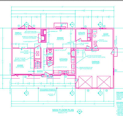 AutoCAD House Floor Plans