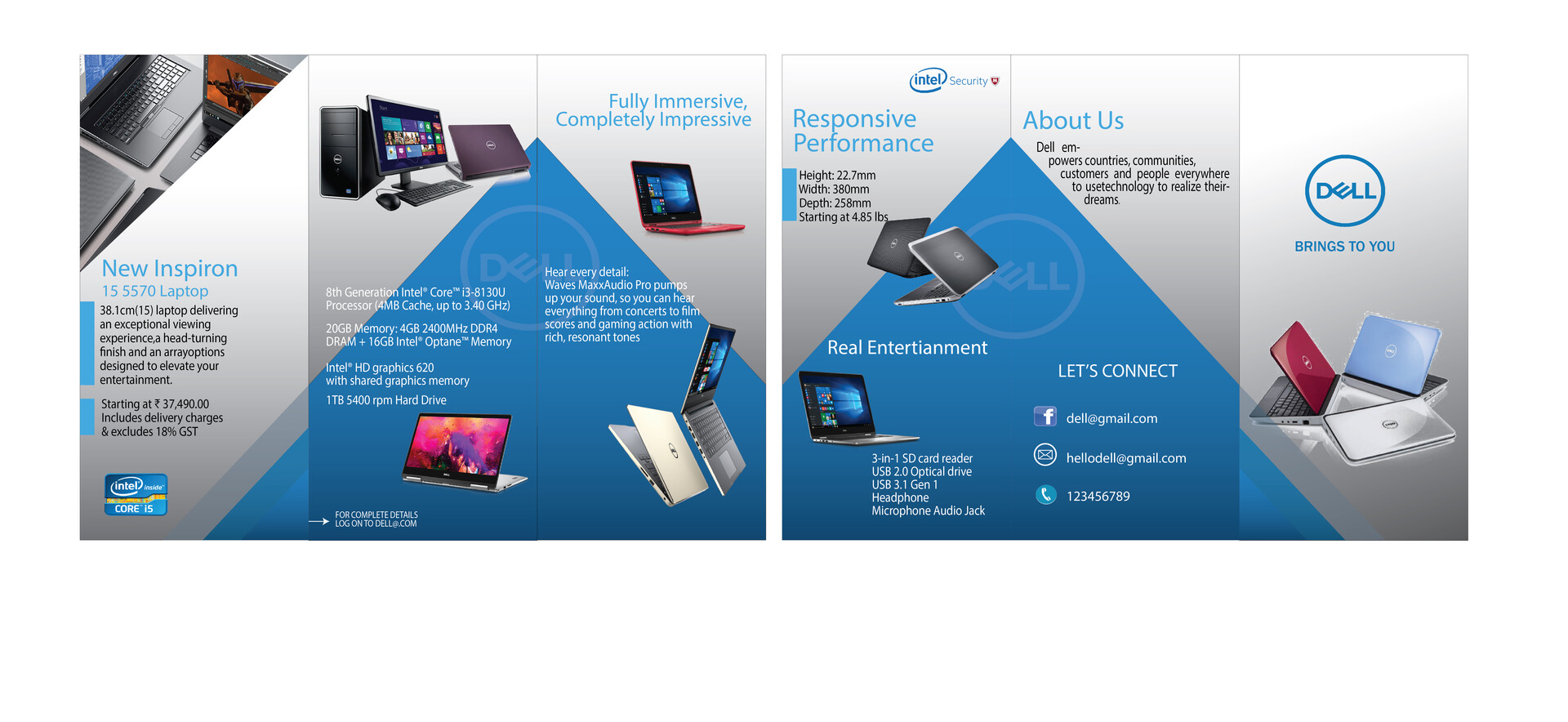 Krishna Verma - DELL Laptop Brochure Design