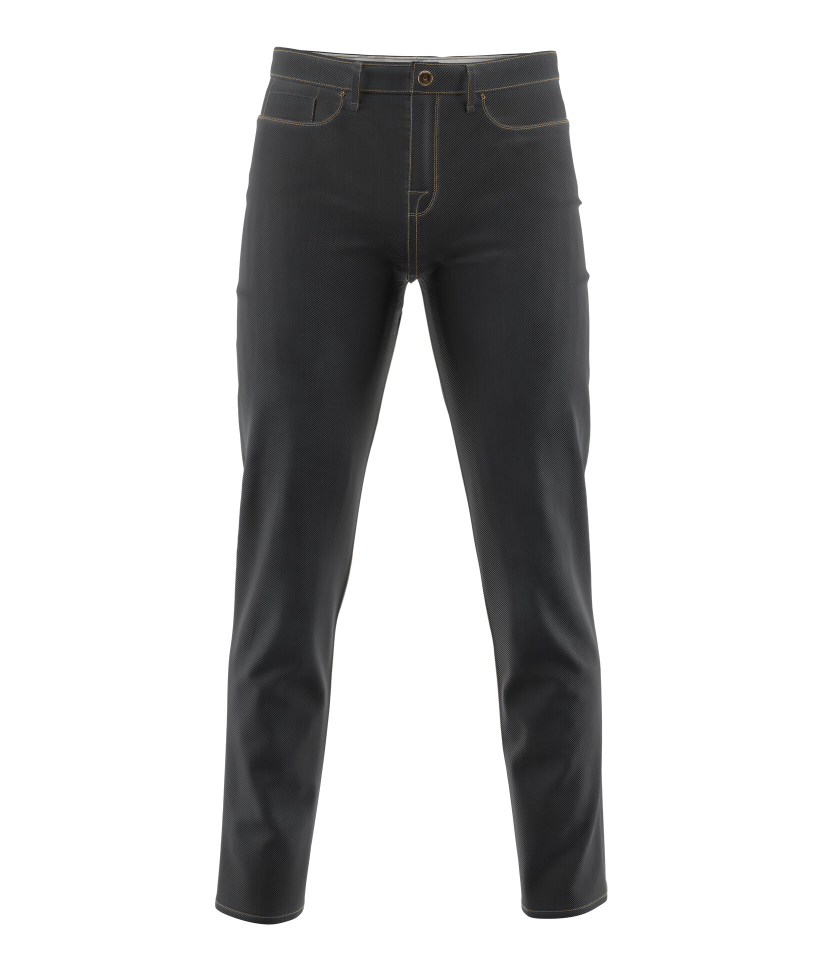 Zoran Milutinovic Men's Jeans (Black & Gold) Apparel 3D Visualization