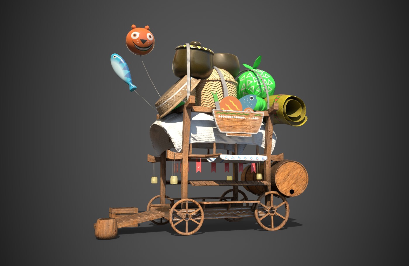 Food Cart responsible for modeling, texturing and lookdev