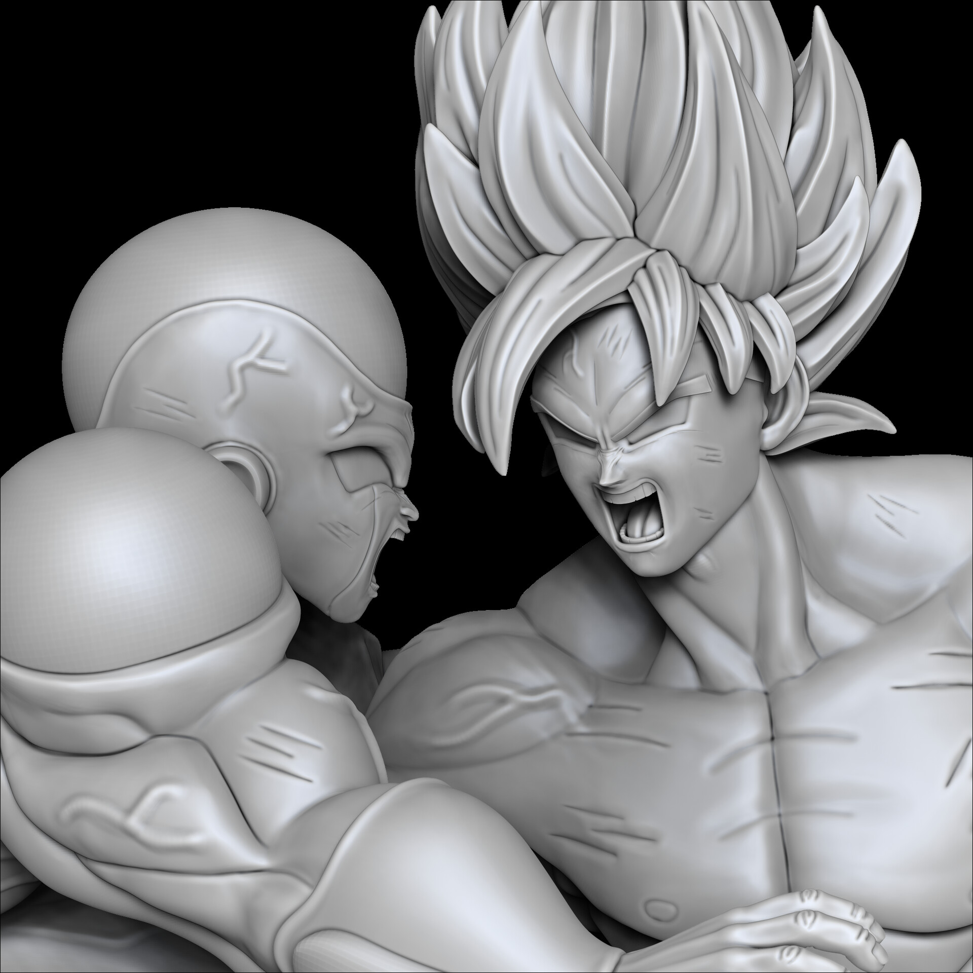 Goku Super Sayajin Versus Freeza : r/DigitalArt