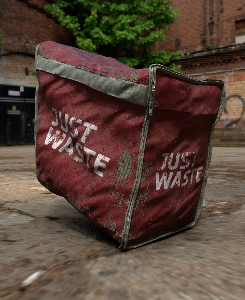 Jet's backpack. Textured and rendered in Substance Painter.