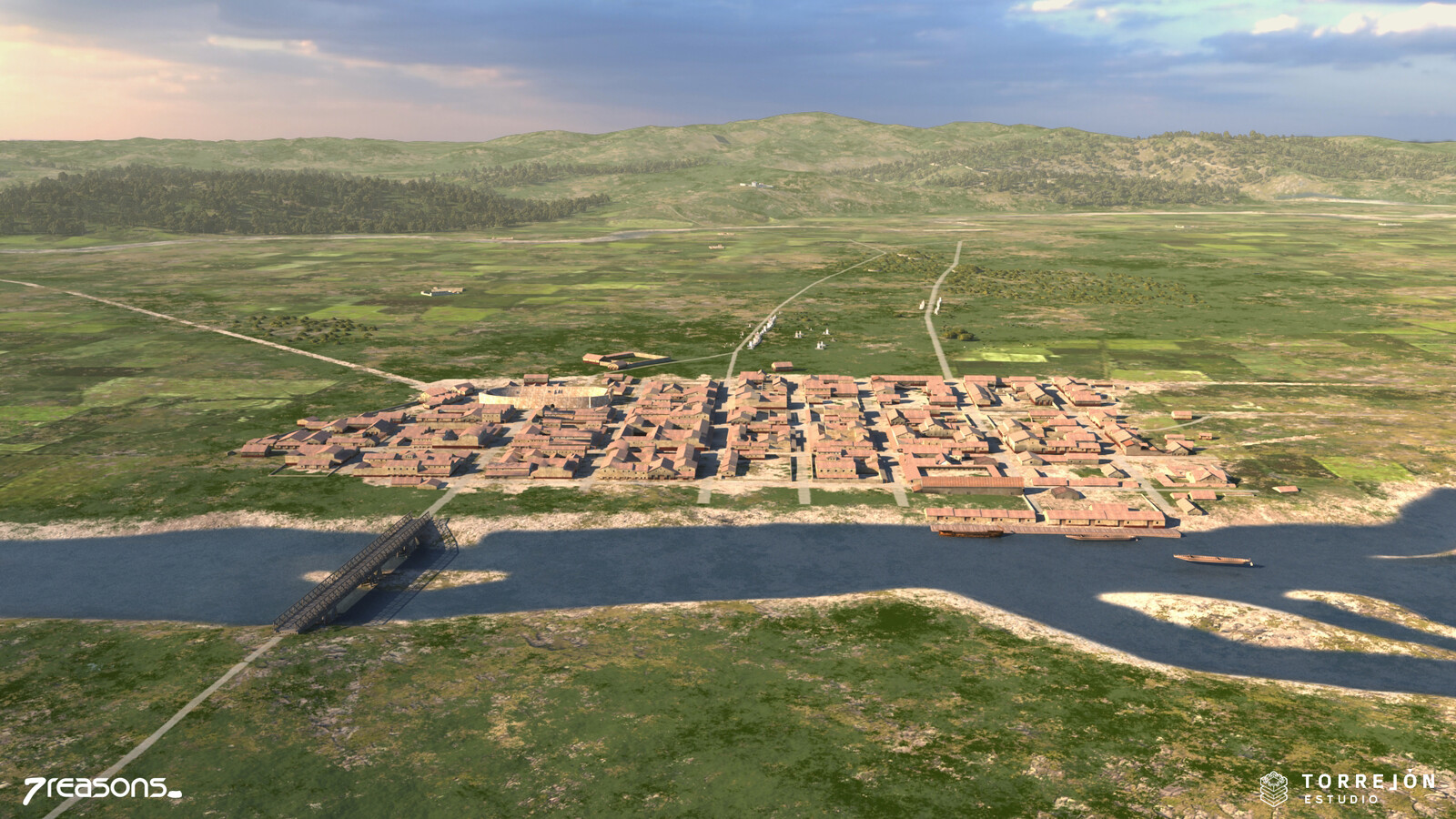 Virtual reconstruction of Flavia Solva and its landscape in Roman times.