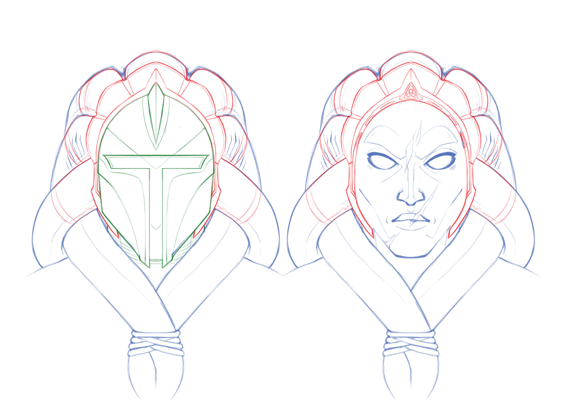 Tekaronhióken Papineau Star Wars Helmet Concepts For Alien Mandalorians