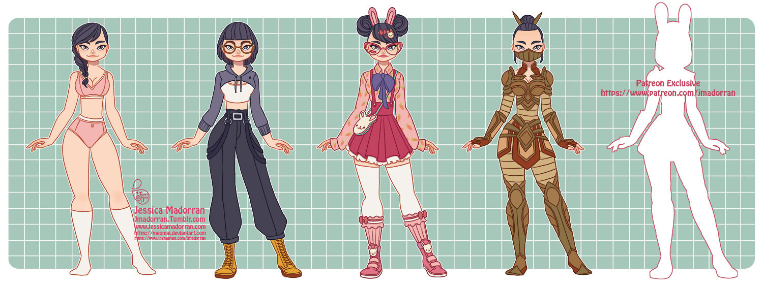 Patreon - April 2021 - Character of the Month - Bunny Fashion Exploration