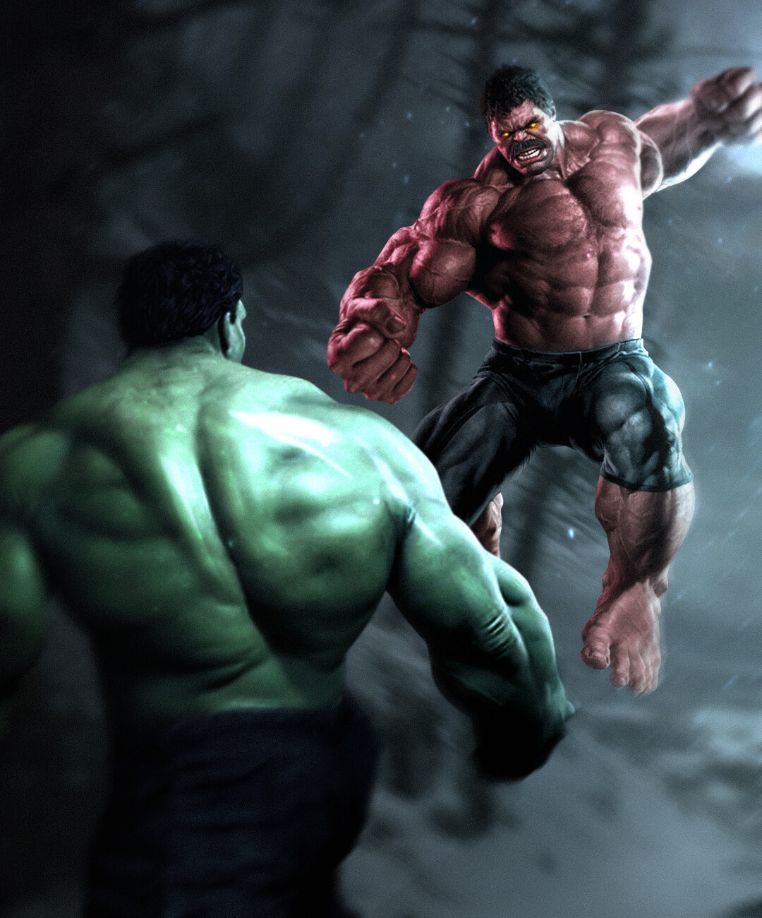 ArtStation - Hulk vs. Red Hulk