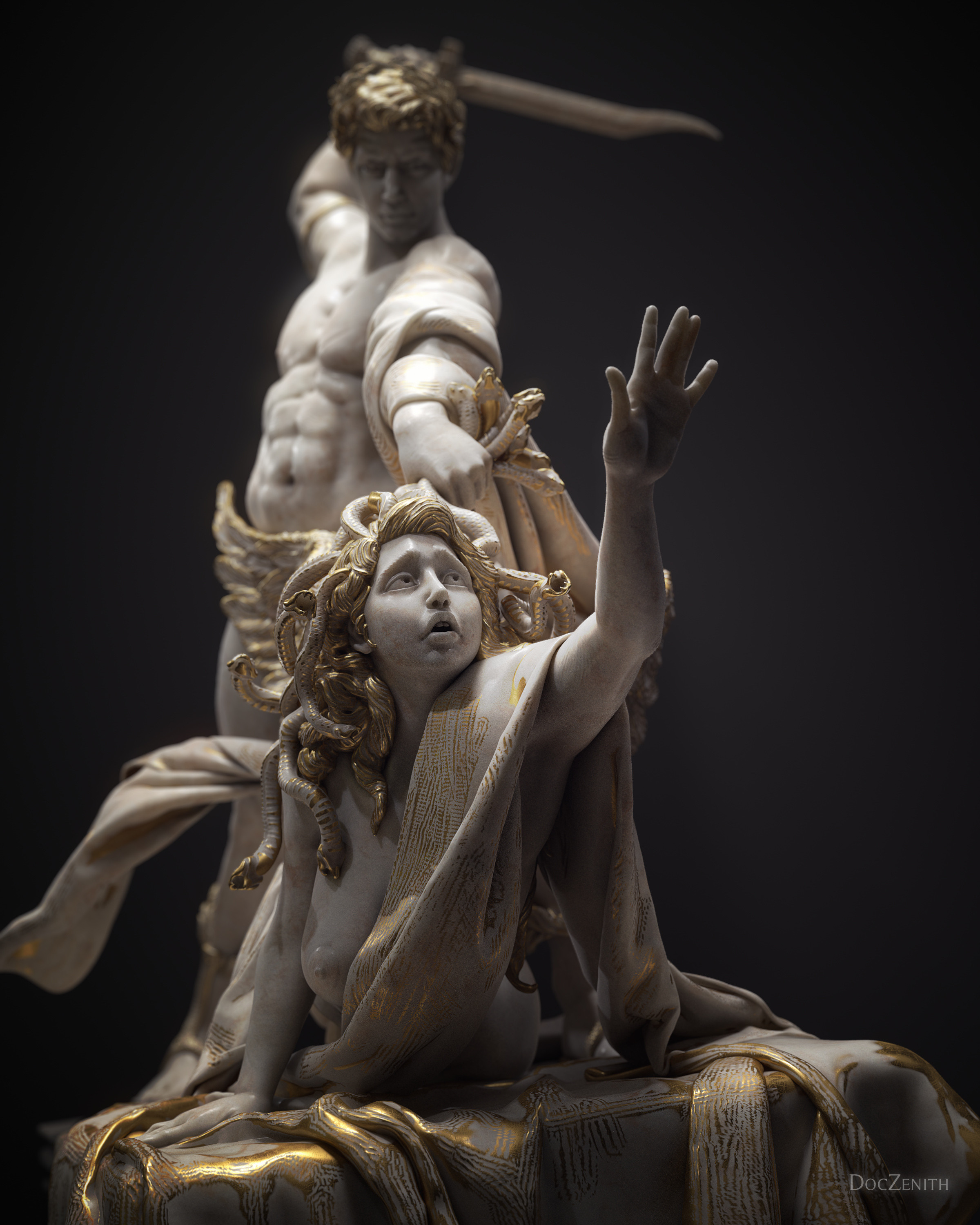Medusa Statue Porn - ArtStation - Medusa and Perseus, Doc Zenith