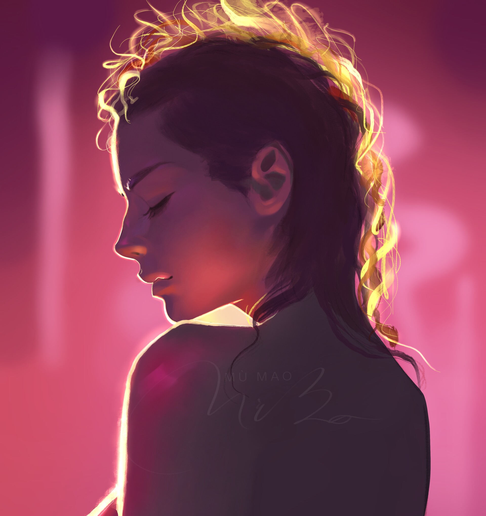 Back Side Of The Backlight Manga ArtStation - Backlight study