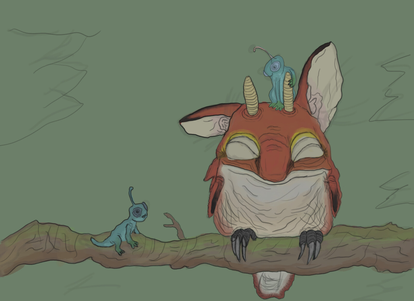 ArtStation - Creature project rough colours