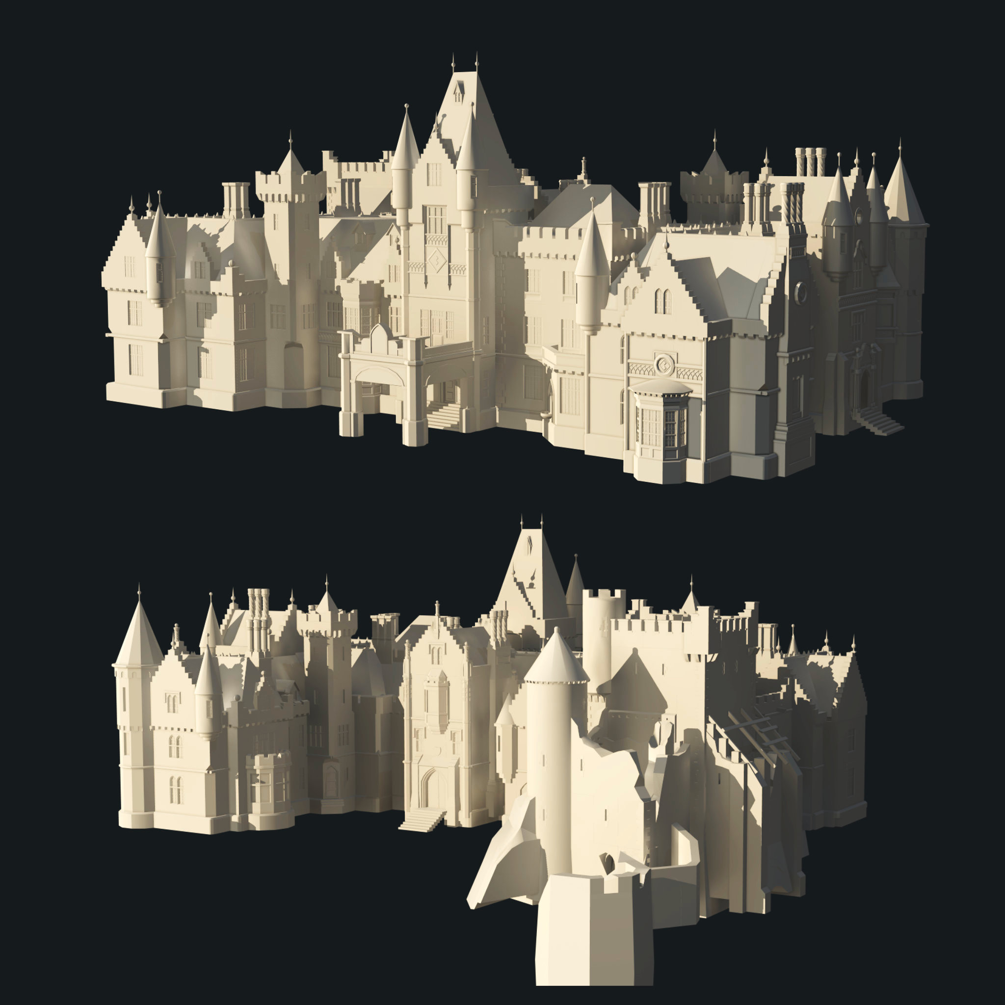 Black Mirror Castle 3D Exterior Concept: 