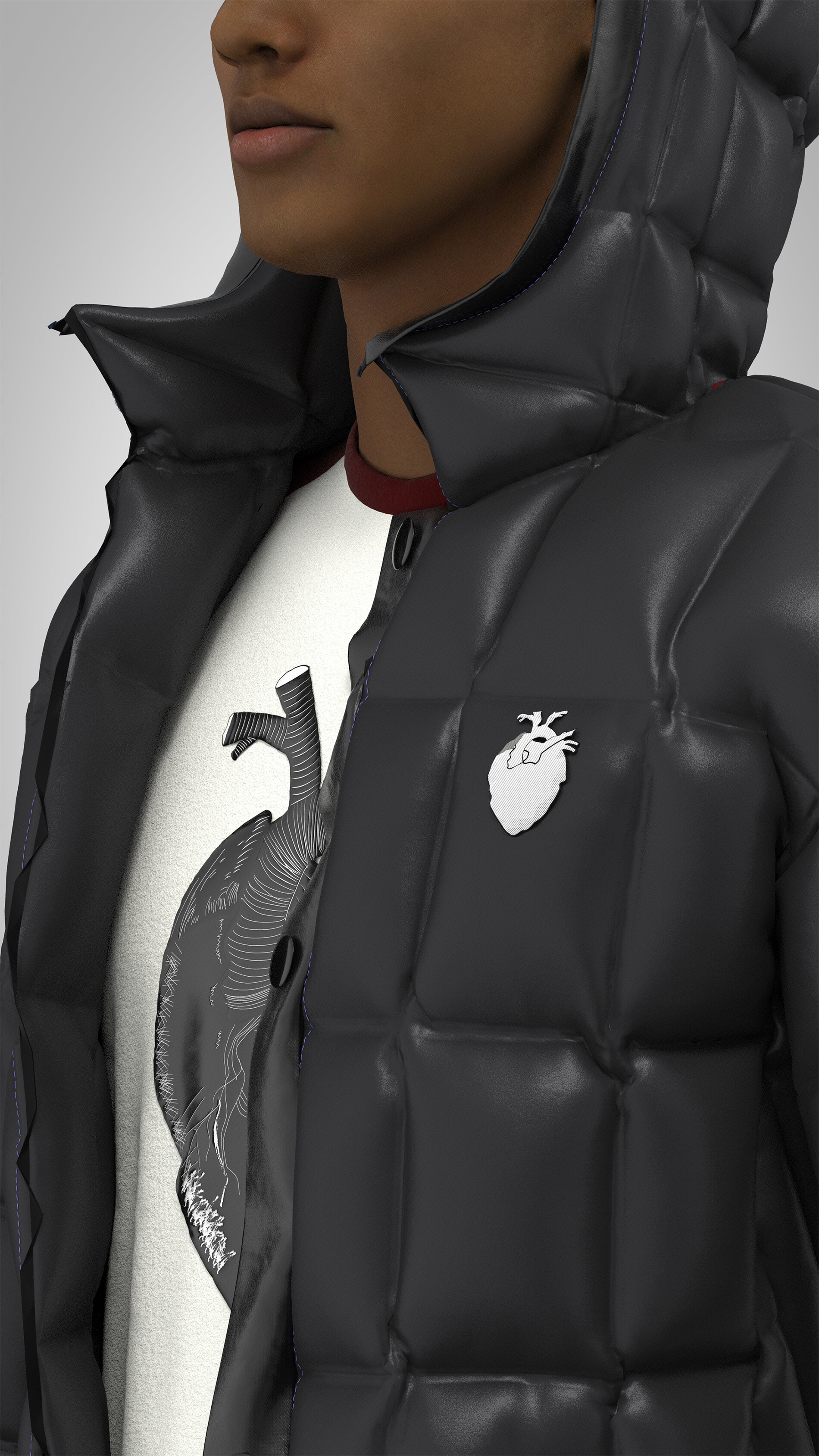 Jessica - Puffer Jackets Virtual Fashion 3D