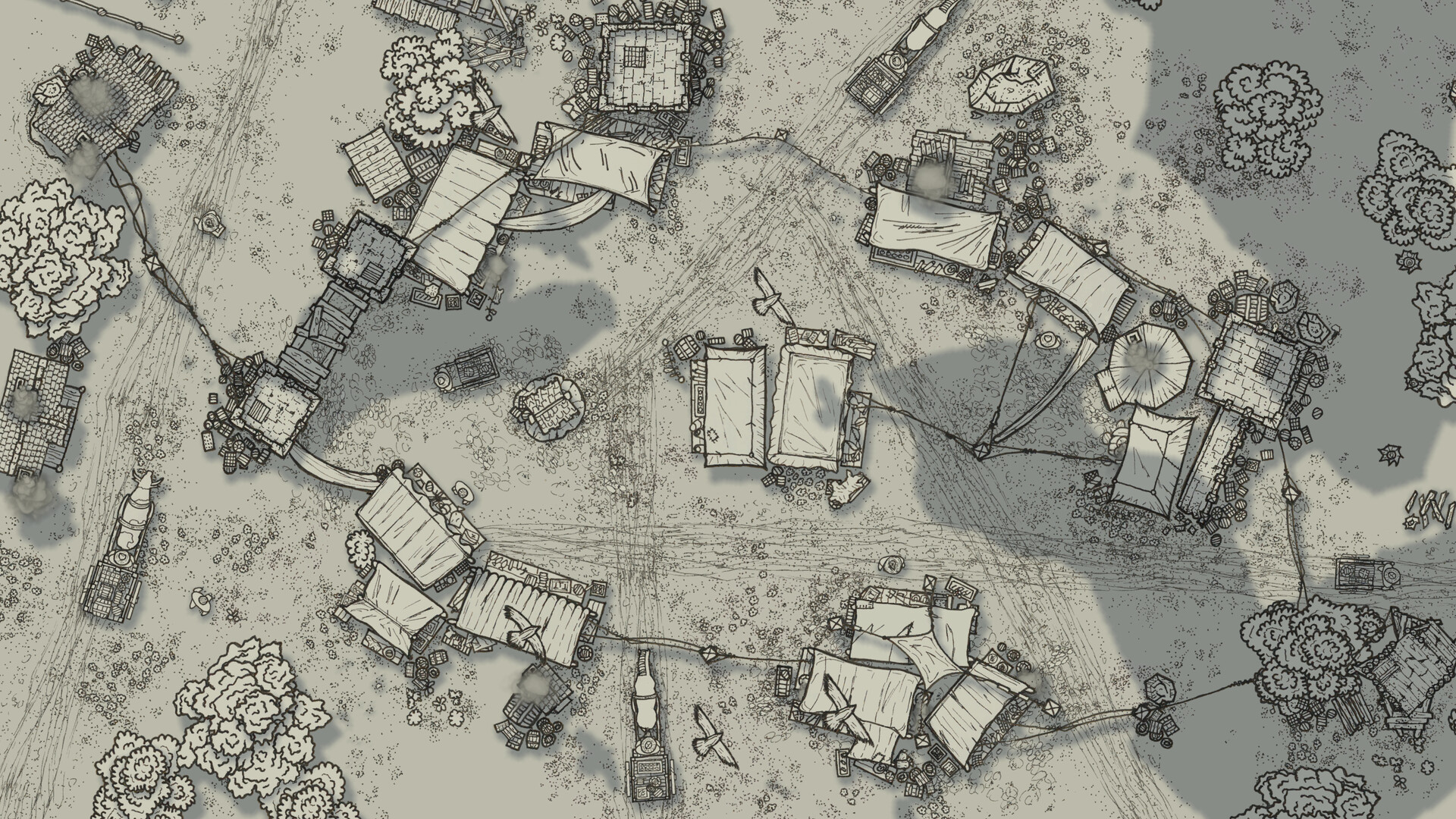 Artstation hand drawn level design game art