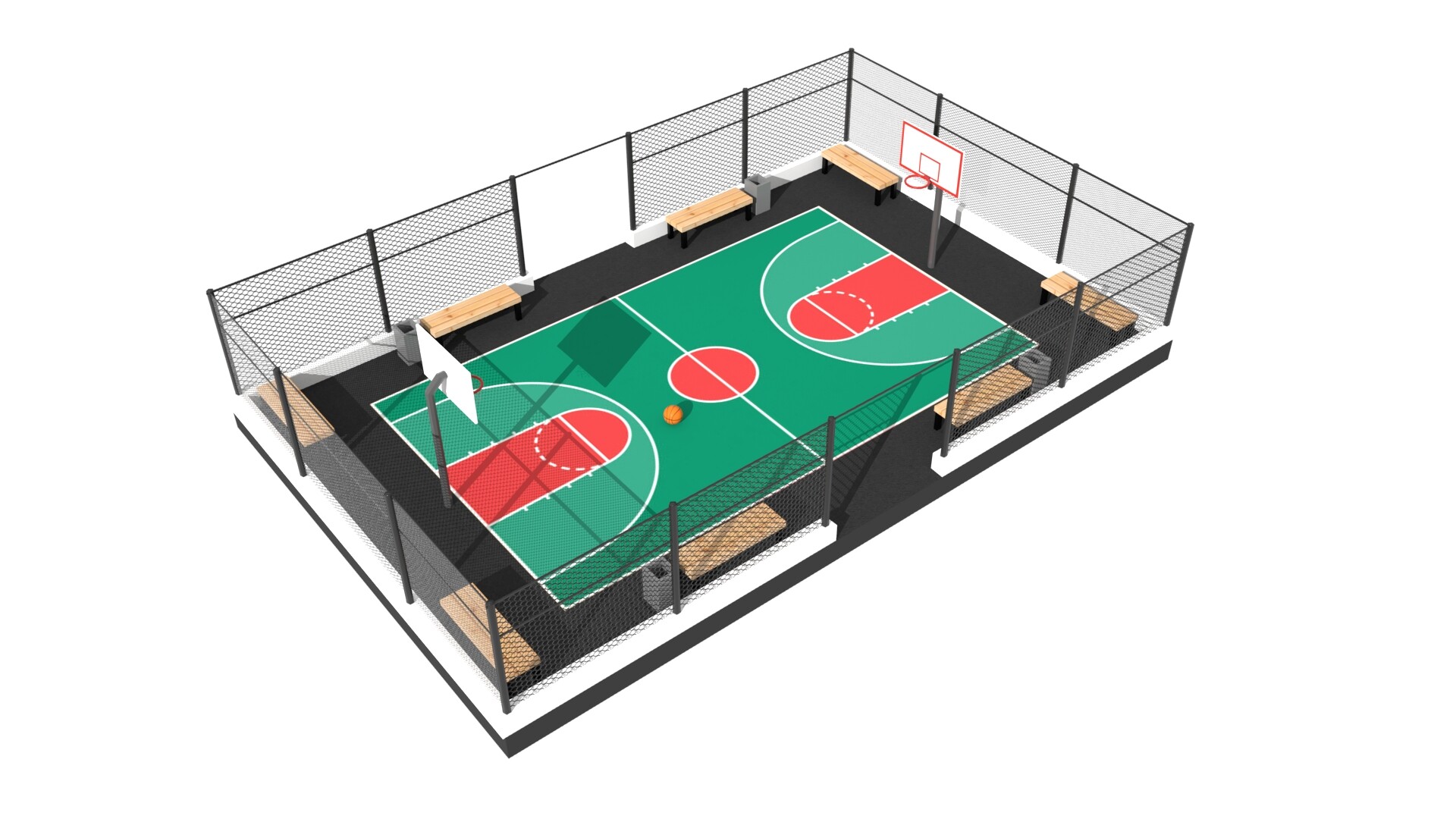 Onur Dursun Low Poly Basketball Court