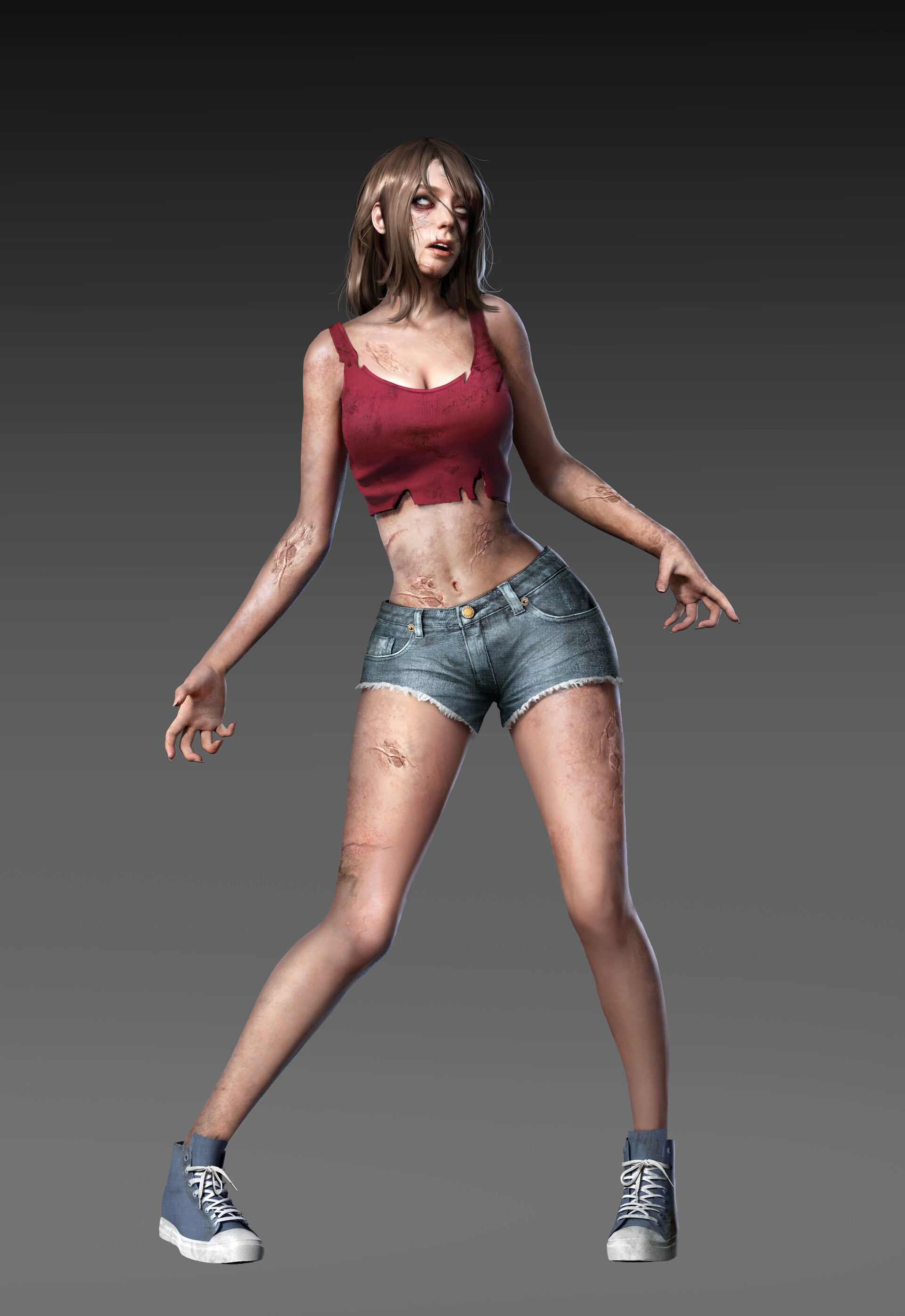 ArtStation zombie girl