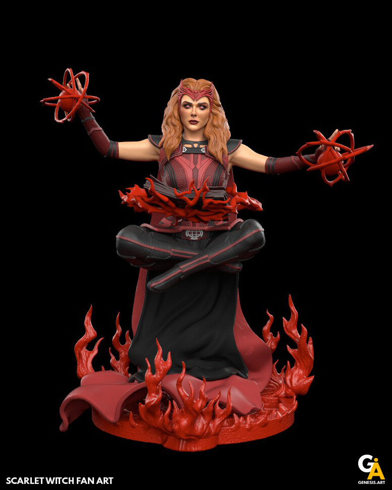 ArtStation - Scarlet Witch - Marvel FanArt