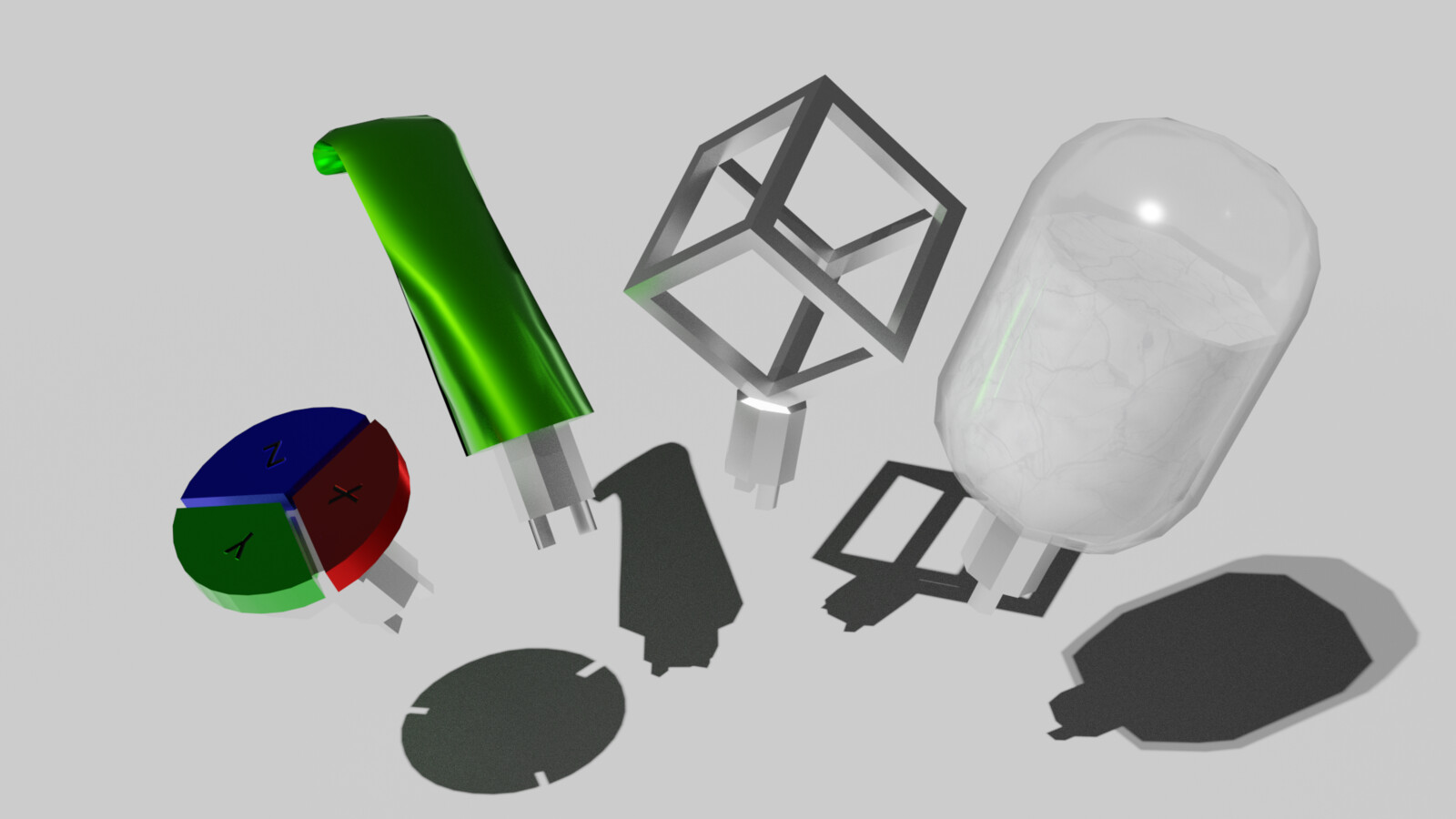 A render of the plug items used in the game