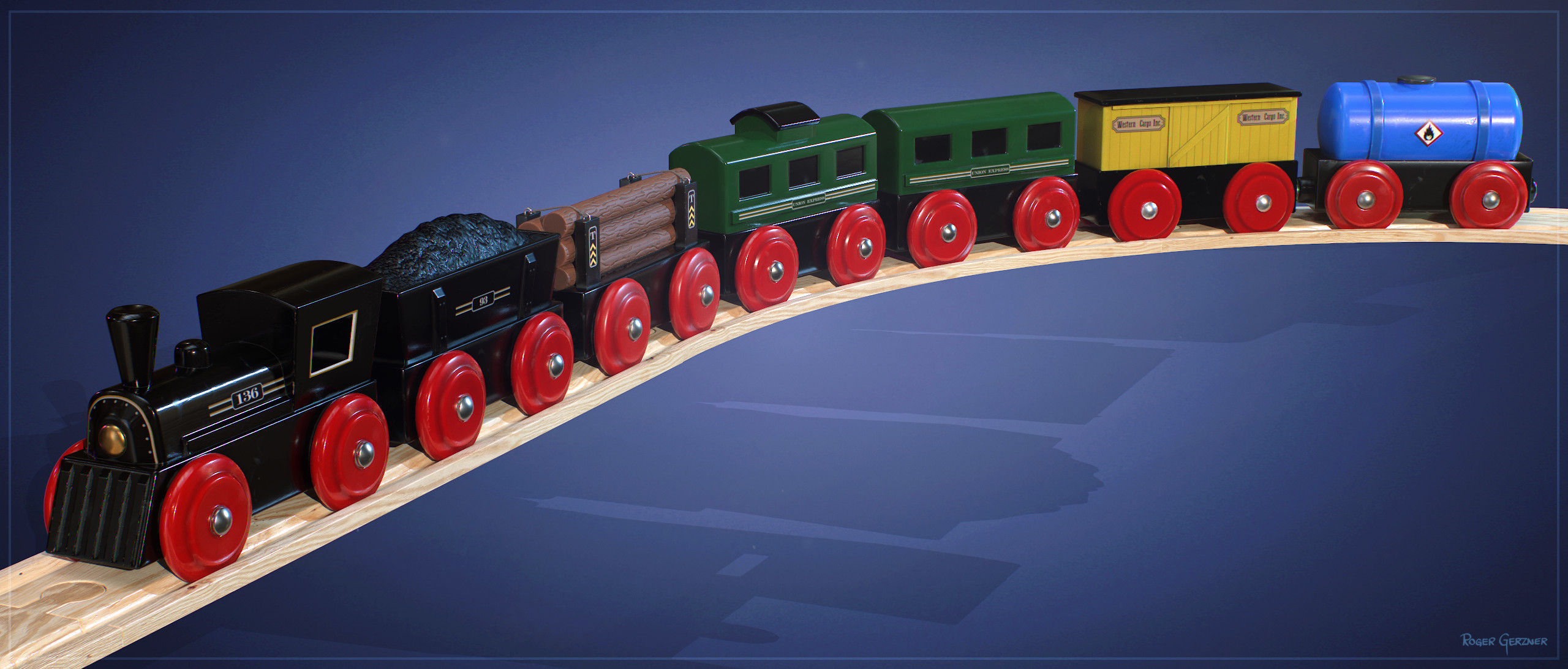 Wooden steam train deals