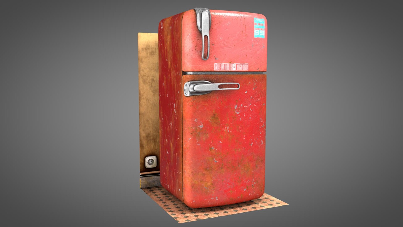 Old vintage worn Fridge