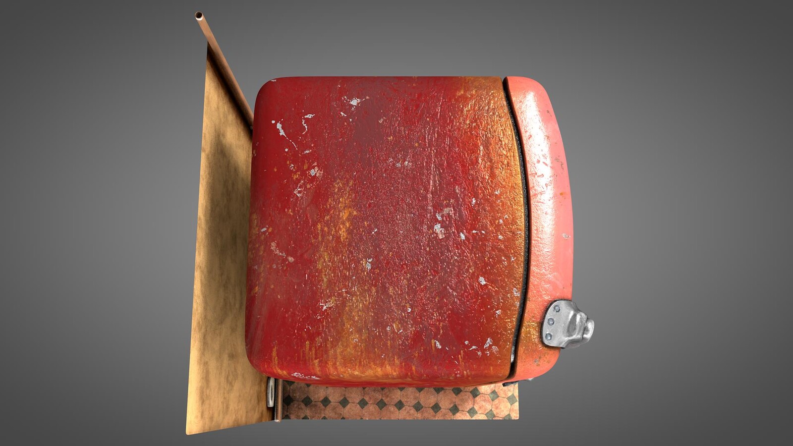 Old vintage worn Fridge