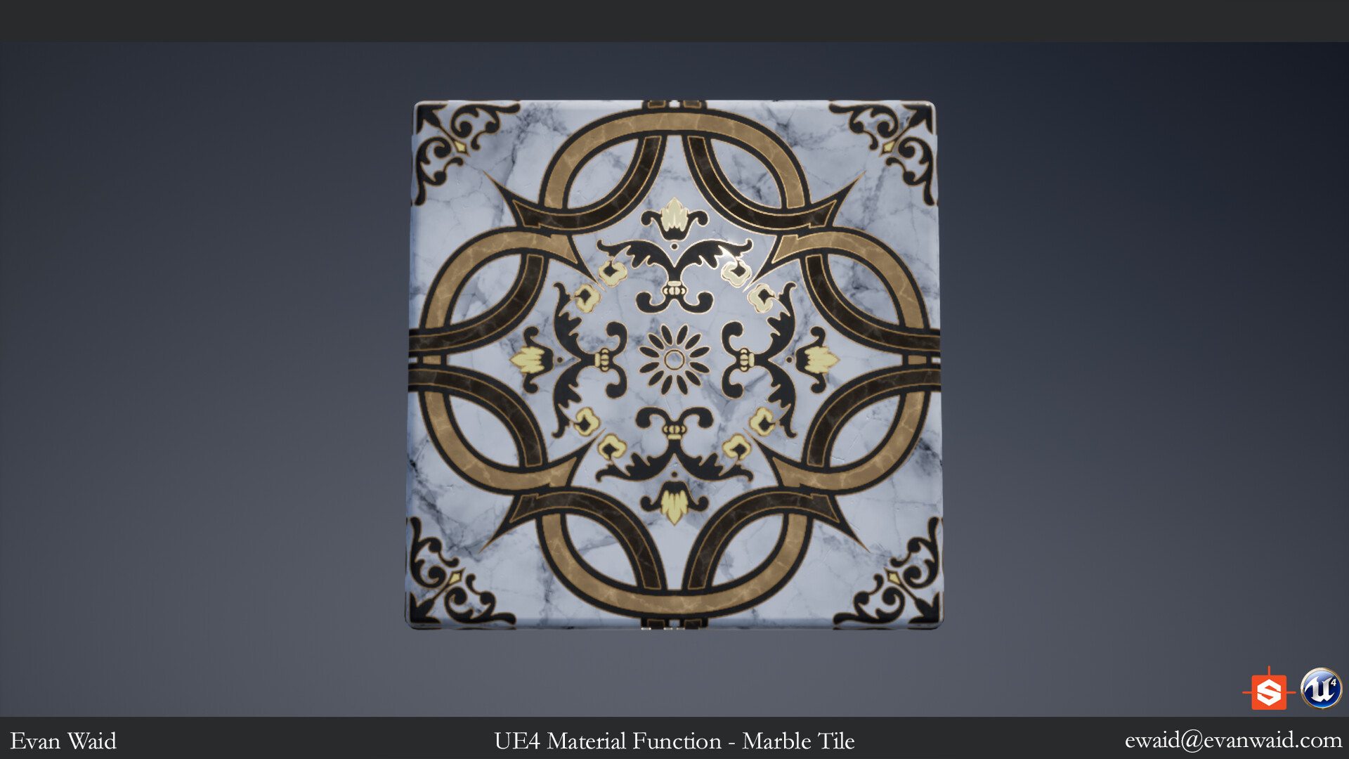 ArtStation Material Functions Marble Tile
