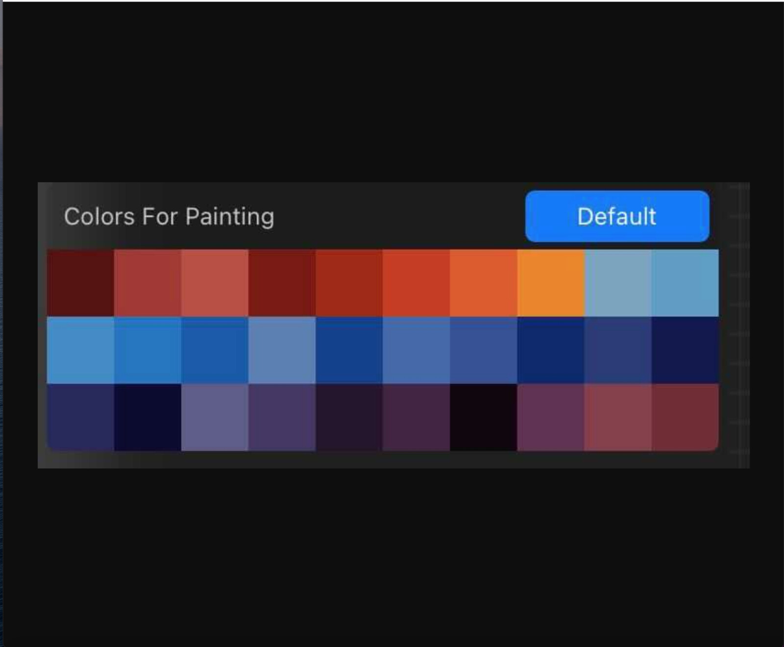 Swatches for painting