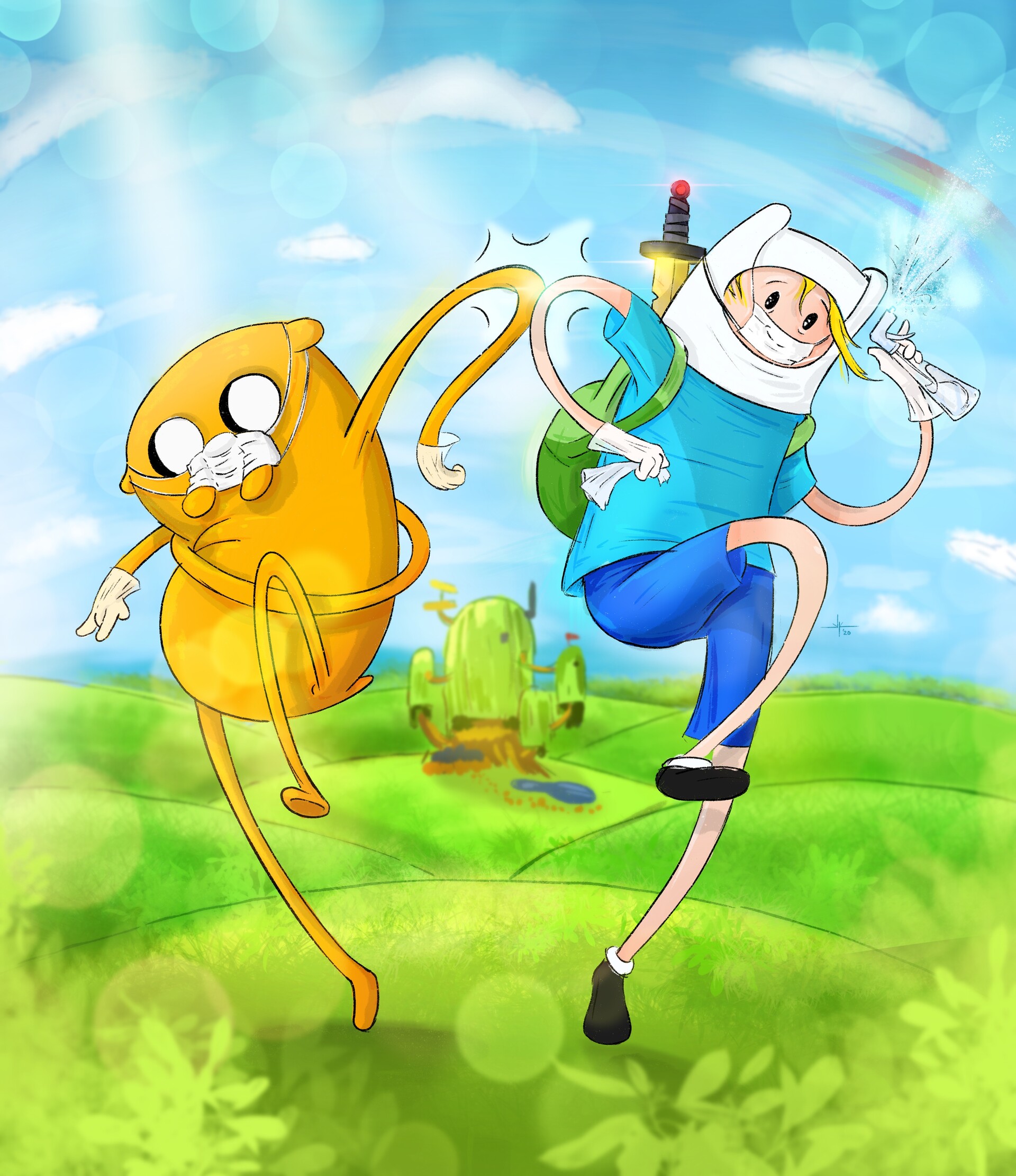 Artstation - Pandemic Time (Adventure Time Fan Art)