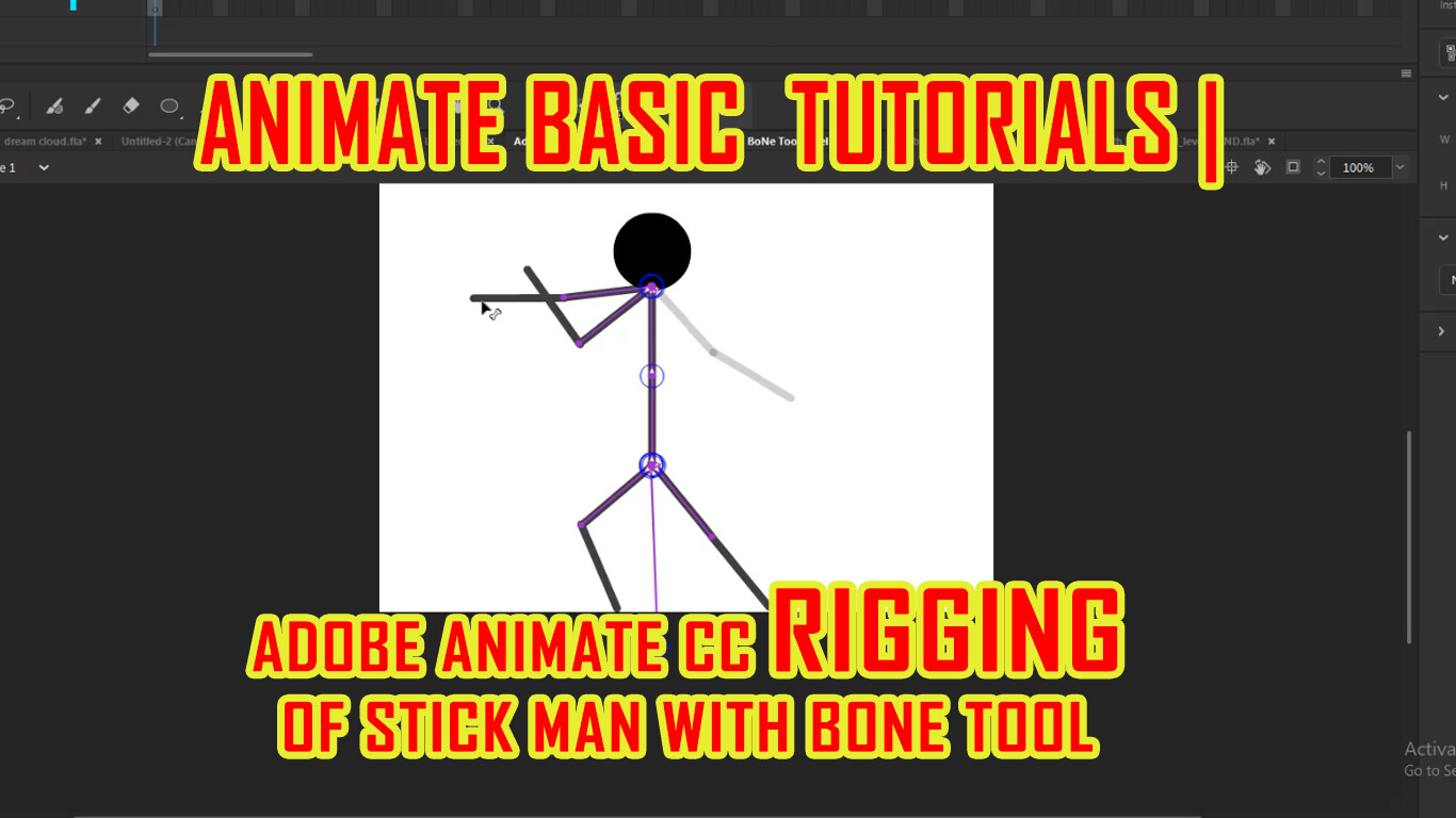 ArtStation - Adobe Animate CC Rigging of Stick Man With Bone Tool