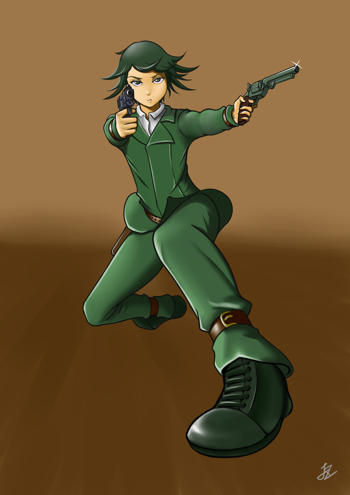 Fan art of Kino from anime Kino's Journey. A commission ordered by my partner.