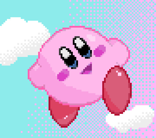 ArtStation - Kirby dither clouds